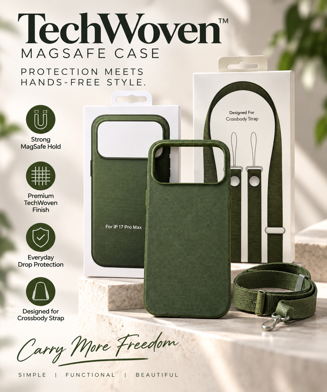 TechWoven™ MagSafe Crossbody Case